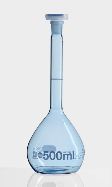 容量瓶，PUR塑料膜包被  BLAUBRAND® PURprotect产品，A级, DE-M标志 